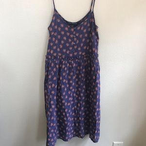 patterned knee length dress